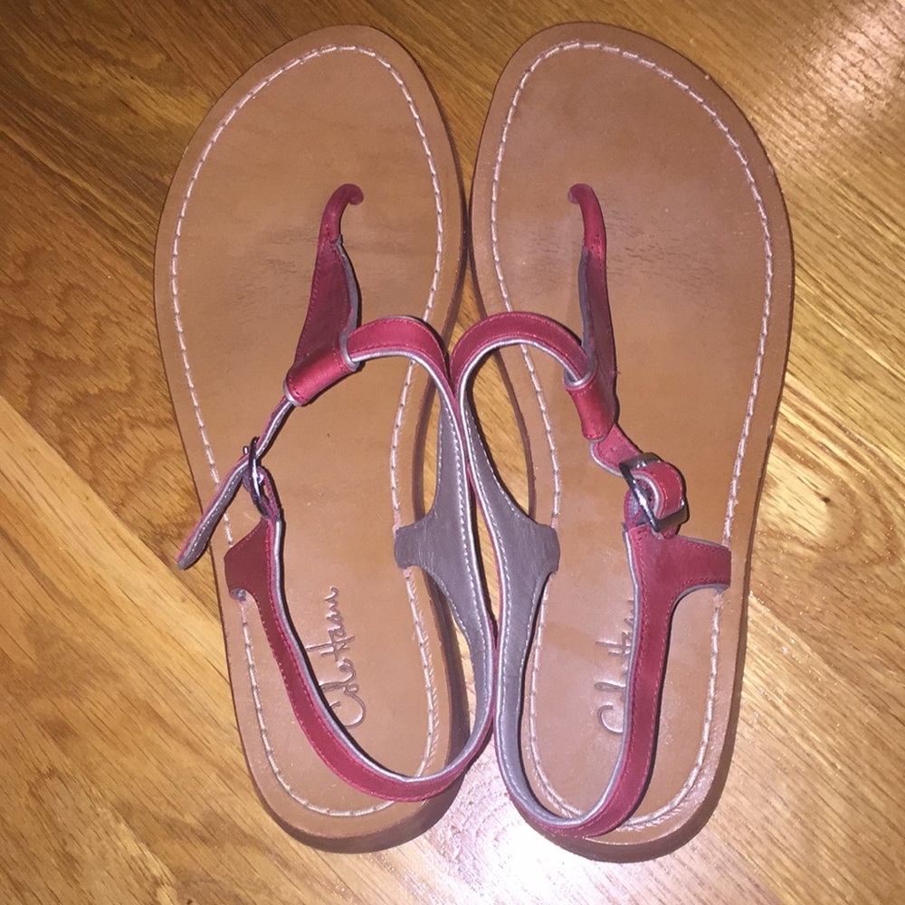 Cole Haan red leather sandals. Size 6.5